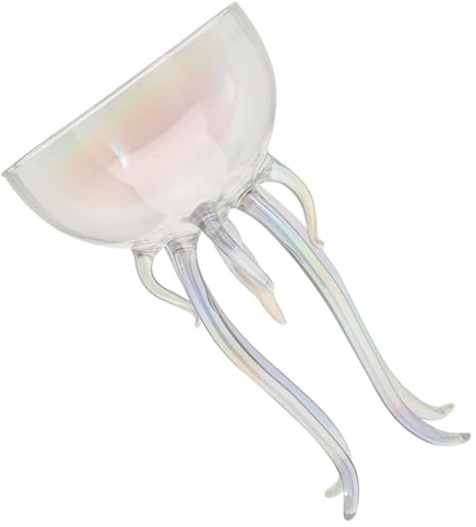 VILLCASE Creative Octopus-Shaped Glass Goblet Cocktail Wine Cup for Bar Party Home Use Stylish Jellyfish Design Red Wine Glass for Weddings and Banquets
