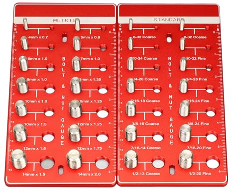 Strumento di misurazione della dimensione del bullone del dado standard 14 Metrico 14 Misuratore di identificazione della vite ad alta precisione per officina
