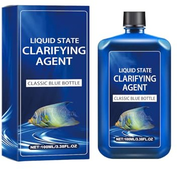 Aquarium Wasserreiniger 100ml | Aquariumreiniger & Geruchskontrolle | Sichere Algenentfernung für Süß- und Meerwasseraquarien | Fischfreundlicher Wasserklärer