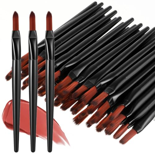 HJZHII 100 Pcs Disposable Lip Brush, Portable Lip Applicators Small Makeup Brush Eye Shadow Concealer Brushes Multifunctional Lips Brushes for Lipstick Eyebrow Eye Shadow Foundation Blending Cosmetic