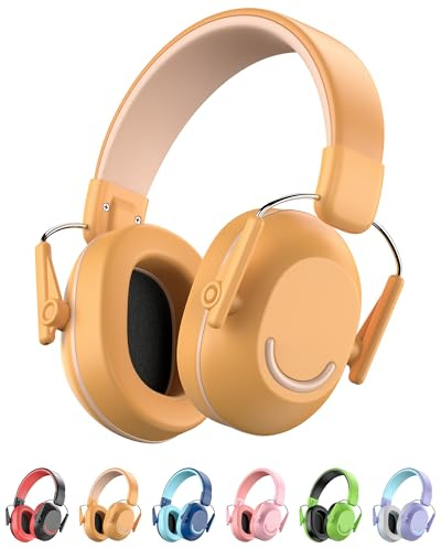 Link Dream Ear Defenders barn, barn öronskydd för autism, SNR 30 dB brusreducerande hörlurar för barn småbarn ålder 3-16 år, hörselöronskydd för fotografering, alpin, orange