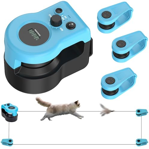 UtaUla Katzen Laufrad, Interaktives Katzenspielzeug mit Echtjagd-Erlebnis, Fernbedienung & Verstellbarer Geschwindigkeit für Indoor-Katzen, Leises Motor-Katzenlaufband zur Fitness & Unterhaltung