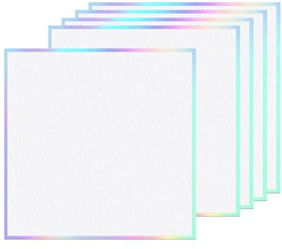 Gxdqxxd Set of 5 Sheets of Washi Shikishi Anime Paper for Comic Book Autographs, White, Absorbent and Portable, Ideal for Exhibitions, 12cmx12cm