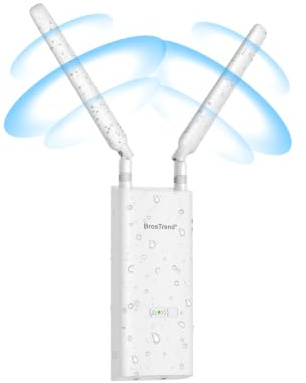 BrosTrend AX3000 Répéteur WiFi 6 Extérieur Longue Portée avec Gigabit PoE