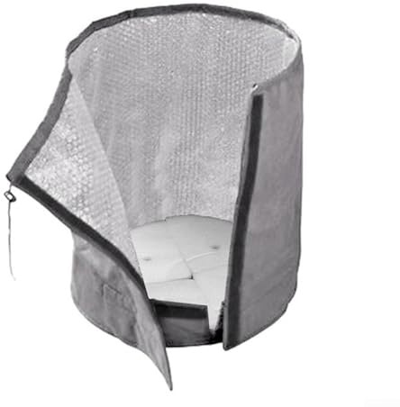 Besshepplo Isolerad trädpåse för vinterfrostskydd utomhus krukväxter buskar citrusträd 45 x 50 cm eller 70 x 65 cm pärla bomull brun grå (grå-S)