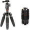Fotopro Mini Treppiedi, 18,3 pollici treppiedi per fotocamera Ultra Compact, treppiede leggero da treppiede con testina a sfera per fotocamera Canon, Nikon, Sony e smartphone