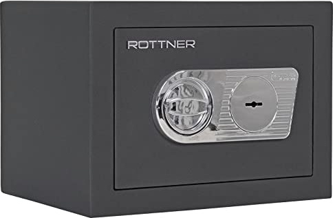 Rottner David 26 Wertschutzschrank EN1 Doppelbartschloss Aufbohrschutz bedingter Feuerschutz Verstellbarer Fachboden Möbeltresor inkl. Befestigungsmaterial