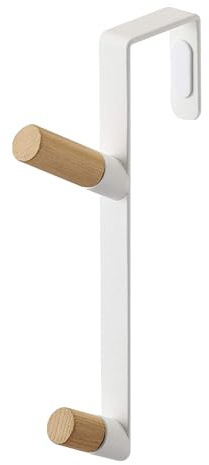 YAMAZAKI 5171 TOWER OverTheDoor Hanger, white, Steel/Wood, 1.5 x 10 x 18 cm