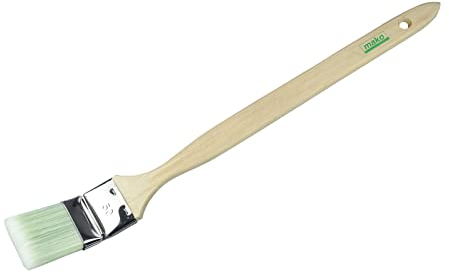 mako PREMIUM Lasur-Heizkörperpinsel 50/60mm, Grün-weiße all for wood-Borste (1, 60mm)