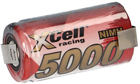 SUB-C Akku Zelle 5000mAh 1,2V NIMH Hochleistungszelle Mit Z Lötfahne - Sub C Accu Batterie Modell BAU Racing Pack RC Racingpack - Langlebig