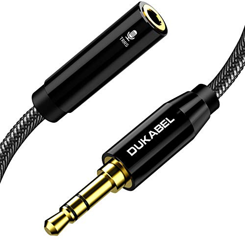 DuKabel TRRS TRS Mikrofon Adapter 3,5mm 4 Pole Buchse auf 3 Pole Stecker Microphone Konverter für Sony, Canon, Nikon Kamera Camcorder und Mobile Rekorder - Top Series 20cm