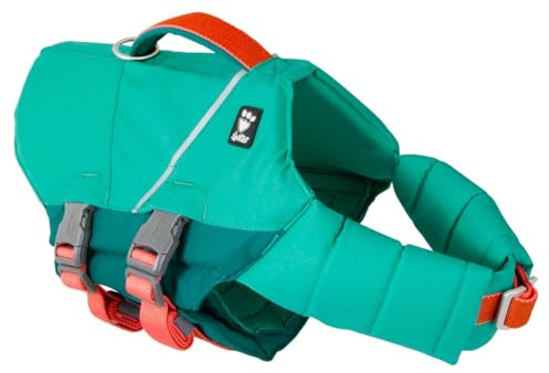Hurtta Life Savior ECO Hundeschwimmweste maximale Sicherheit im und am Wasser beim Schwimmen, SUP, Kayak & Bootsausflügen (Peacock, 10-15 kg)