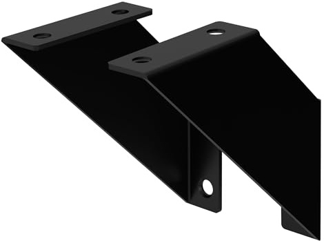 ML-Design 2 Stück Regalhalterung 10 cm, Schwarz, Metall, Dreieckige Regalhalterungen, Schwebende Regalwinkel, Wandmontage, 90° Wandhalterung, Regalträger Wandregal Wandkonsole Hängeregal Regalstütze