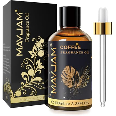 MAYJAM Kaffee Duftöl 100ML für ätherische Öle Diffusor | Kaffeeö für Luftbefeuchter, DIY, Aromatherapie, Haus, Ölbrenner