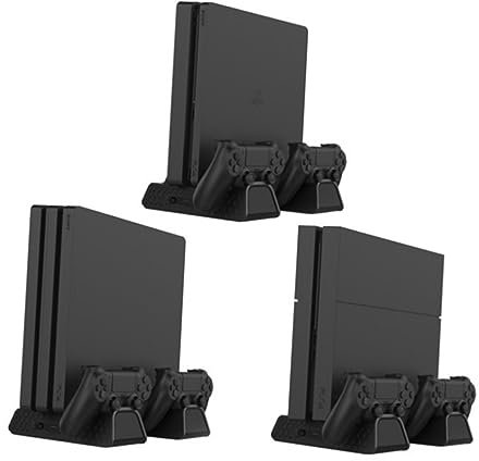 Angoily Vertical Stand Fan 2 Charger Ports Cooling Stand Disc Shelf for Controllers