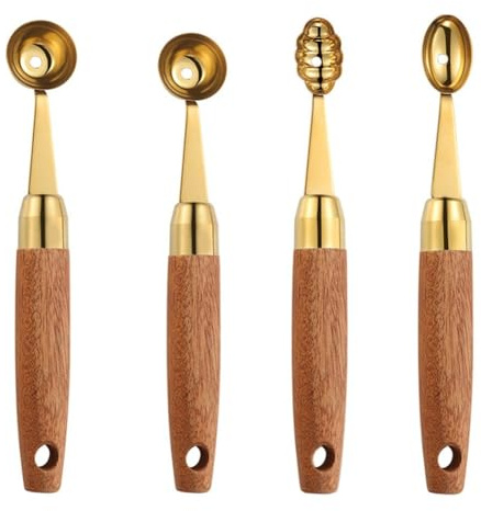 Qbkohphifm Ice Cream Scoop Stainless Steel Melon Baller Scoop for Fruit and Salad Fruit Carving Tools
