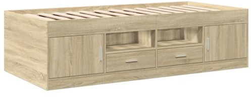 vidaXL Tagesbett mit Schubladen ohne Matratze Sonoma-Eiche 100x200 cm