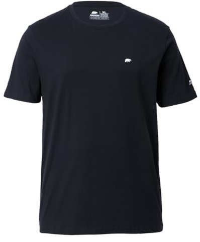 FORSBERG T-Shirt mit kleinem Gummi-Patch, Farbe:schwarz, Größe:S