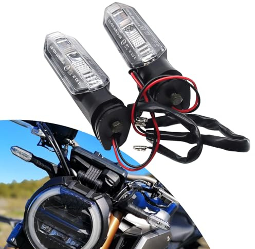 Luces de giro LED delanteras traseras moto para Honda GROM CB300R Ámbar | Intermitentes LED para señalización delantera y trasera, uso en motocicleta, para Honda GROM CB300R CBR500R CB650R CBR650R