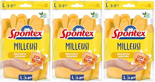 Spontex Milleusi gelb Komplett Wäsche, Größe L (Packung mit 3)