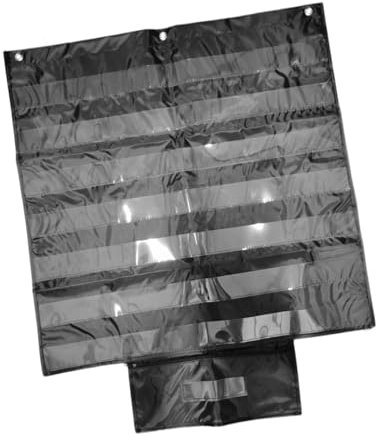 Generic Transparente Taschen für Stundenpläne, Diagramm für Lehrmaterialien, Klassenzimmer Organizer für Karten, Schwarz