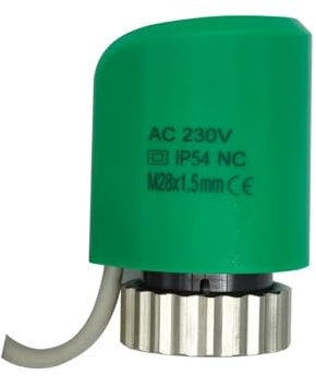 HWEIH 230v NO NC M28X1.5 Attuatore termico elettrico normalmente aperto chiuso for valvola adiatrice termostato riscaldamento a pavimento collettore(230V NC M28)
