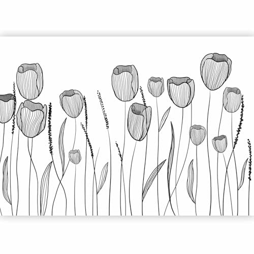 murando - Papier Peint Panoramique Intissé Salon, Fleurs, 350x256 cm | Fabrication EU, Tapisserie Murales Papier Peint, Revêtement Mural, Papiers Peints, Grand Poster Mural, Fleuri, Décoration