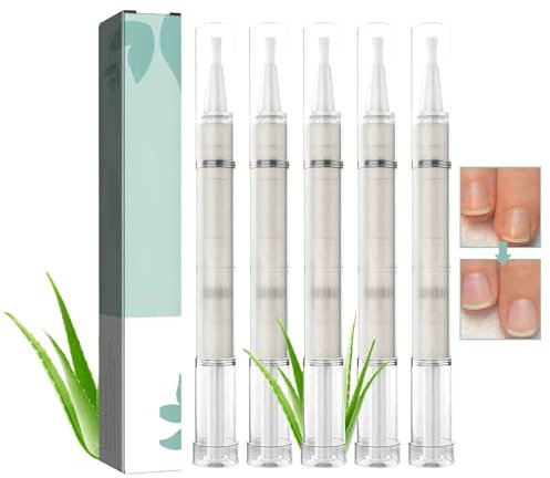 5 Pezzi Nail Care, Penna per la cura delle unghie, con Aloe Vera, per le unghie danneggiate