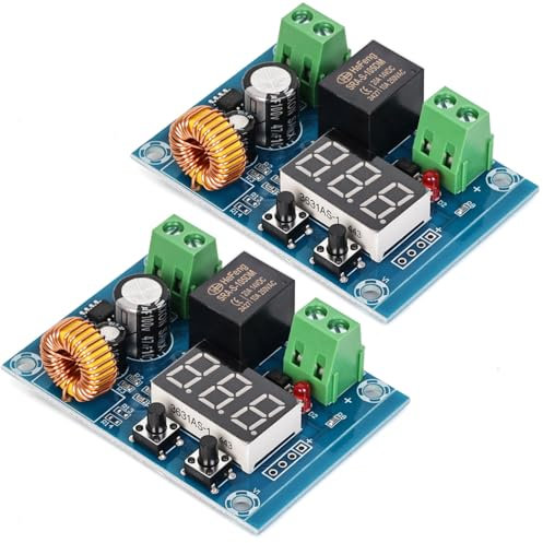 SELOKY 12V-36V DC Voltage Protection Module Digital Low Voltage Protector Disconnect Switch Cut Off Over Discharge Protection Module Pack of 2