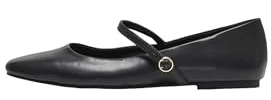 ONLY Onlakira-3 Pu Mary Jane ballerina för kvinnor, svart, 40 EU