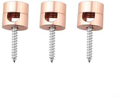 3-Pack Metal Cable Clips, Aluminum Wire Organizer, Cord Holder for Round & Flat Cables, Decorative Cable Management Solution for Home & Office(rose gold)