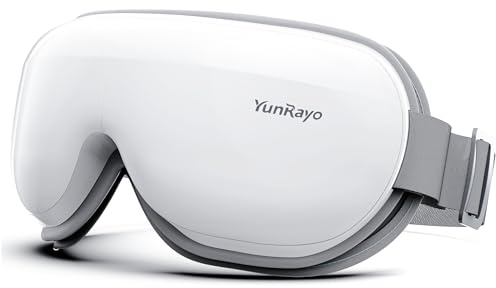 YunRayo Eye Massager with Bluetooth Music, Heat Therapy, Air Pressure & Vibration – Rechargeable for Eye Fatigue, Dry Eyes, Headache Relief, Gifts for Women/Men,Home/Office Use