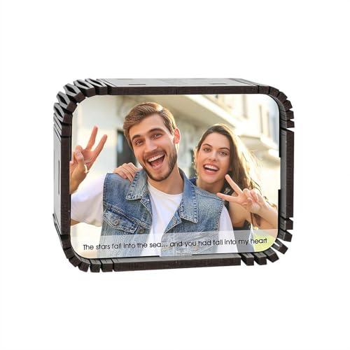 Caja de música personalizada, personalizada con tu foto y texto, caja de música de madera, recuerdos coleccionables, regalo musical de madera para esposa, mujeres, hombres, amigos, amor en cumpleaños