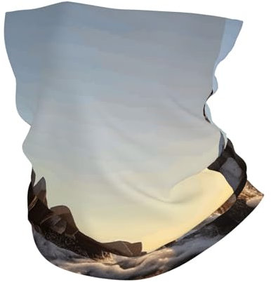 Halsschlauch Leuchtturm Felsen Küste Magisches Stirnband Winddichter Half Face Kopfbedeckung Sportarten Sturmhaube, Für Motorrad, Outdoor, Lauf, 26x30cm