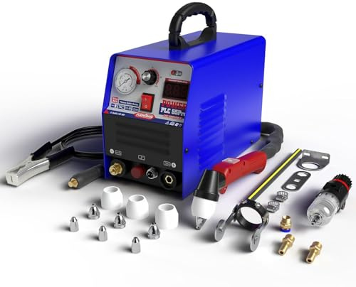 CUT55Pro 55A 230V Plasma Cutter Machine,Pilot Arc Non-Touch Inverter IGBT Portable Digital Display,14mm Clean Cuts DIY Cutting of Stainless Steel, Aluminium & Copper,Plasma Cutting Equipment PLC55P