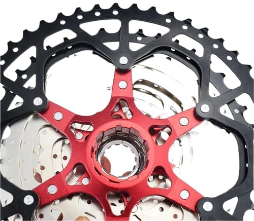 Ruota Libera, Cassetta per Bicicletta Pignoni for Mountain Bike a Ruota Libera con Rapporto Ampio, 8, 9, 10, 11, 12 velocità, 11-40T, 42T, 46T, 50T, 52T(12S 11-52T Black)