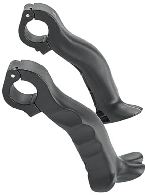 Illkjasfc Ergonomische Fahrradlenkergriffe reduzieren Muskelermüdung, regulierbare Winkel, geringes Gewicht, Haltbarkeit für verschiedene Fahrräder, rutschfeste Fahrrad-Griffverlängerung