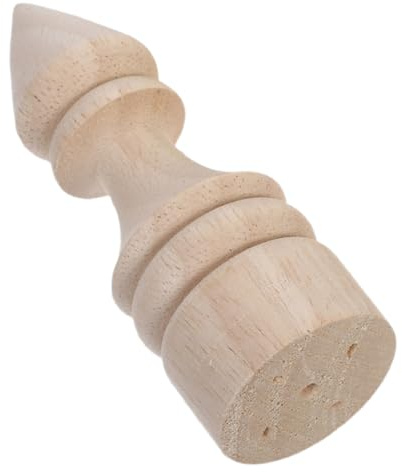 IWOWHERO Unfinished Wood Roman Column Decorative Finial Top 4x10cm | Khaki, Classical Modern Artistic Styling, Smooth Finish and Easy Clean Surface for Studies and Living Rooms