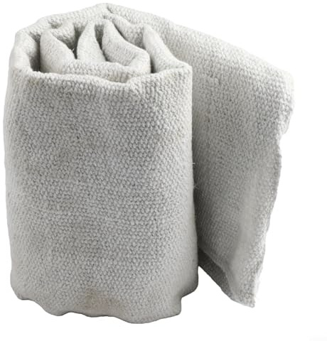 Manta ignífuga, tela de fibra cerámica de 2 mm de grosor, clasificación A1, resistente al calor hasta 1260 °C, para aislamiento de horno, puertas de horno y (*1 m)