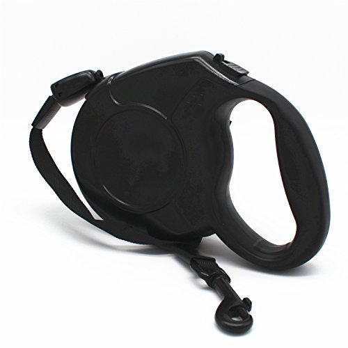 Pugga Hundeleine Roll-Leine Training M-L Gurt für Hunde bis zu 80kg Länge 8m. (Schwarz)