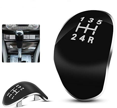 Tbest Schaltknaufkappe, 5-Gang Schalthebelabdeckung mit Hochwertigem ABS Material Für Langlebige Nutzung Und Glatter Oberfläche Für Mk2 Bmax Mk4 Eco Sport Mk6 Mk7 Baujahr 2009 Bis 2016
