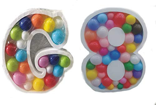 ARDITO MICHELE Lettera Numero in POLISTIROLO Contenitore per Palloncini Fiori ETC. Misure 70 cm Alta x 50 cm. Larga Party Festa Art Balloon Pezzo Singolo