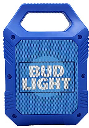 Bud Light Portable Bluetooth Wireless Speaker with Led Lighting 1200mah Rechargeable Battery Premium Bass & Clear Music Zero Distortion Connect with USB TF Card
