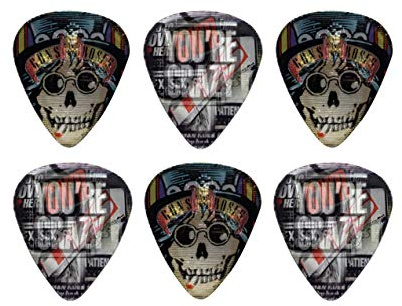 Perri's Leathers Ltd. - Motion Guitar Picks - Guns N' Roses - Appetite for Destruction - Official Licensed Product - 6 Pack - MADE in CANADA.