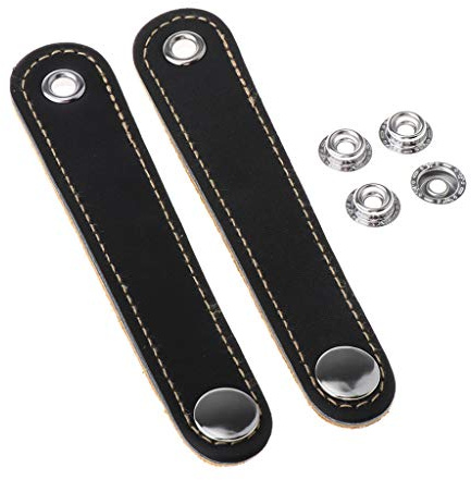 2pcs 13cm Verstellbare Akkordeon Bass Bellows Buckle Straps Cover in Schwarz
