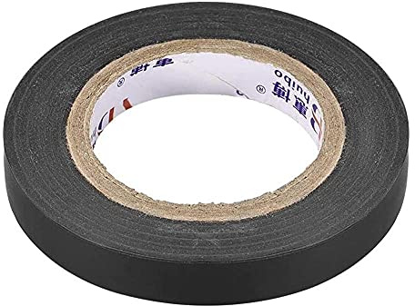 JINTEXIN Cinta aislante, 10 mm / 0.39 pulgadas de ancho, 14.5 m / 47.5 pies de largo, 0,15 mm de espesor, cinta eléctrica de PVC, máximo de 400V 80C, 2pcs-negro