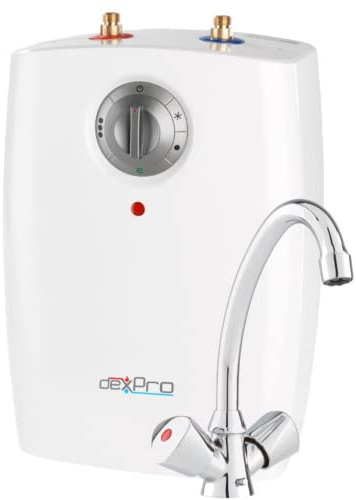 2kW Water Heater Undersink Electric 5 Litre Storage Tank for Light Commercial and Domestic Use: with Mixer Tap and Hoses: Temperature Control, Frost Protection, Thermal Cut Out: Energy Rating A
