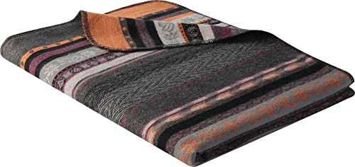 biederlack Wohndecke Elegant Baumwollmischung dunkelgrau Größe 150x200 cm