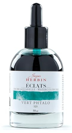 Jacques Herbin 16625TAMZ Tintenflakon Kalligraphie Aquarell 50ml Anthrazit