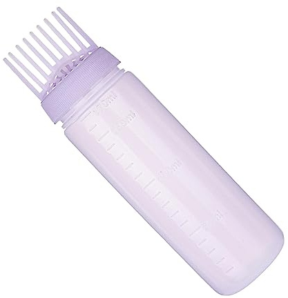 Almencla Flacon Applicateur Peigne à Racines/Flacon Brosse pour Teinture Capillaire/Flacon de Coloration Capillaire/Flacon Souple/Applicat, violet